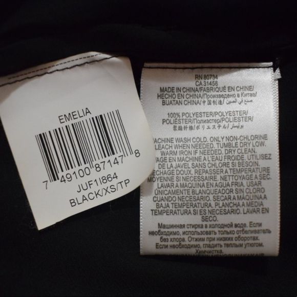 BCBG Semi Satin Top Blouse Black XS - Picture 7 of 8